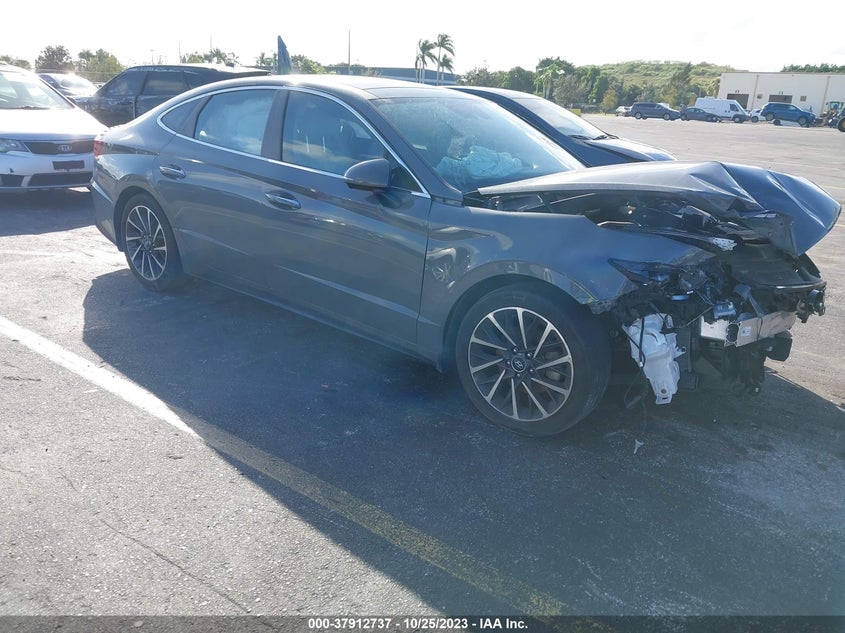 2020 Hyundai Sonata VIN 5NPEH4J20LH028748 IAAI salvage auction — FRONT END, Salvage Title, sold $25 on 2026-07-30 (photo 1)