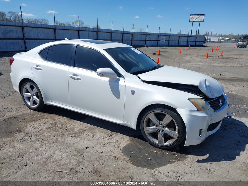2010 Lexus Is VIN JTHBE5C2XA5025107 IAAI salvage auction — FRONT END, Salvage (Arkansas), sold $600 on 2026-07-29 (photo 1)