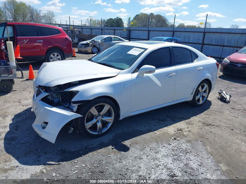 2010 Lexus Is VIN JTHBE5C2XA5025107 IAAI salvage auction — FRONT END, Salvage (Arkansas), sold $600 on 2026-07-29 (photo 2)