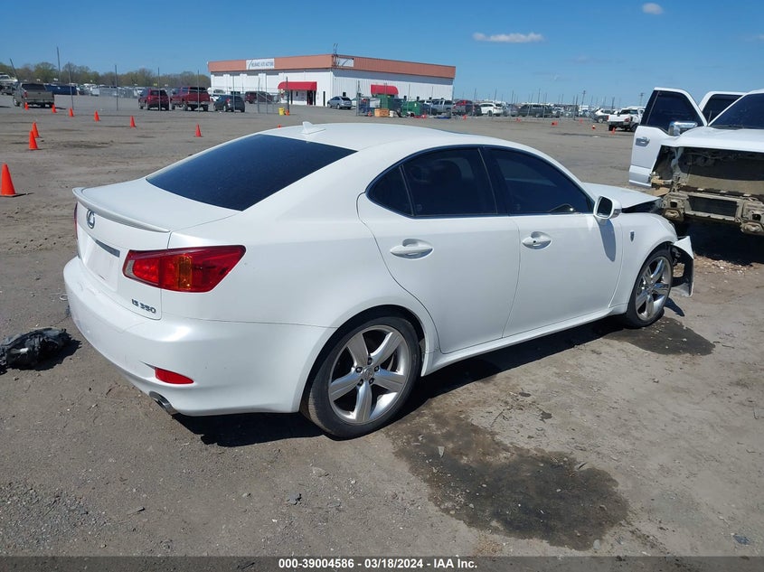 2010 Lexus Is VIN JTHBE5C2XA5025107 IAAI salvage auction — FRONT END, Salvage (Arkansas), sold $600 on 2026-07-29 (photo 4)