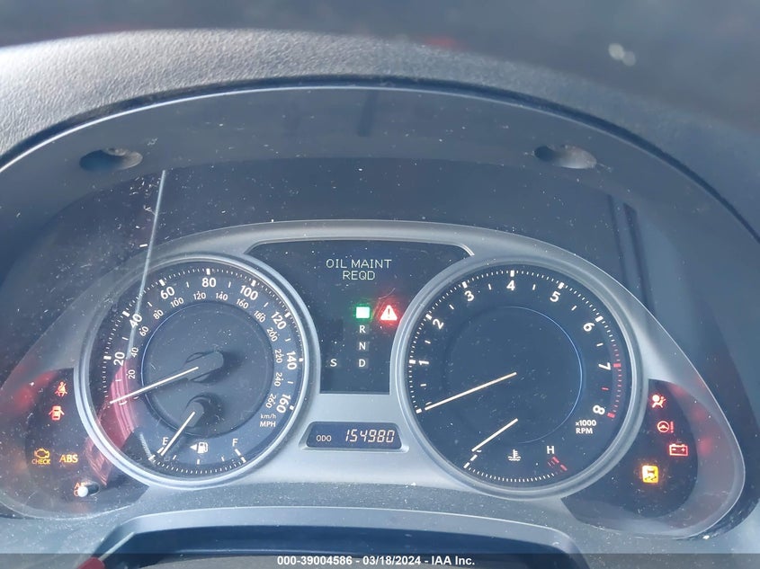 2010 Lexus Is VIN JTHBE5C2XA5025107 IAAI salvage auction — FRONT END, Salvage (Arkansas), sold $600 on 2026-07-29 (photo 7)