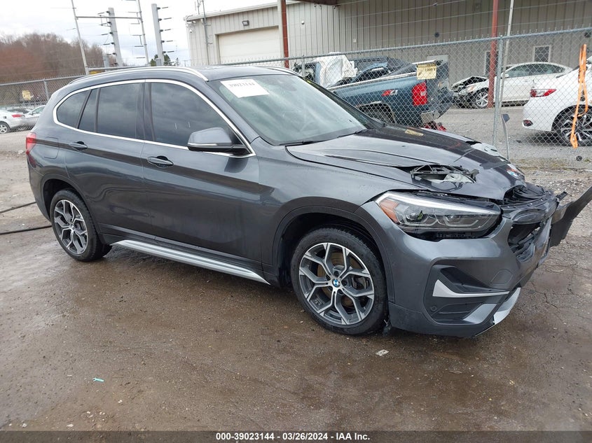 2021 BMW X1 VIN WBXJG9C03M5T75022 COPART salvage auction — Front End, Other (West Virginia), sold $6,475 on 2024-05-23 (photo 1)