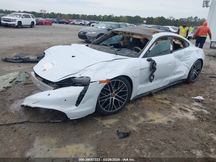 2024 Porsche Taycan VIN WP0AA2Y19RSA11304 COPART salvage auction — Rollover, Salvage (North Carolina), sold $5,525 on 2024-07-03 (photo 2)