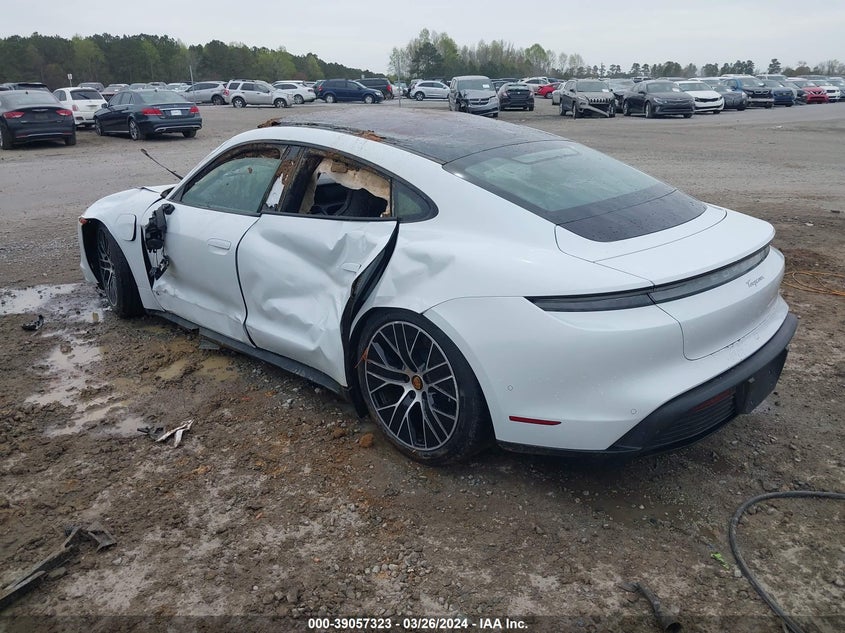 2024 Porsche Taycan VIN WP0AA2Y19RSA11304 COPART salvage auction — Rollover, Salvage (North Carolina), sold $5,525 on 2024-07-03 (photo 3)