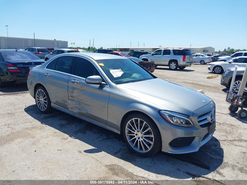 2015 MERCEDES-BENZ C 300 VIN 55SWF4KB2FU016451 — COPART salvage auction photo