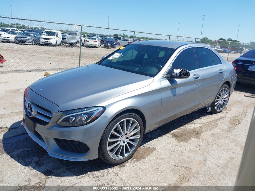 2015 MERCEDES-BENZ C 300 VIN 55SWF4KB2FU016451 COPART salvage auction — Left & Right Side, Original (Texas), sold $6,750 on 2024-05-30 (photo 2)