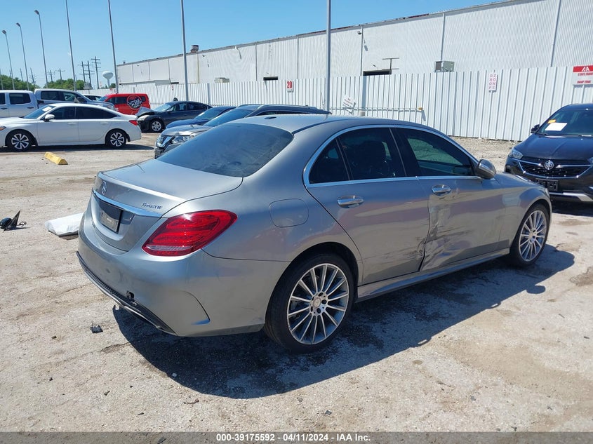2015 MERCEDES-BENZ C 300 VIN 55SWF4KB2FU016451 COPART salvage auction — Left & Right Side, Original (Texas), sold $6,750 on 2024-05-30 (photo 4)