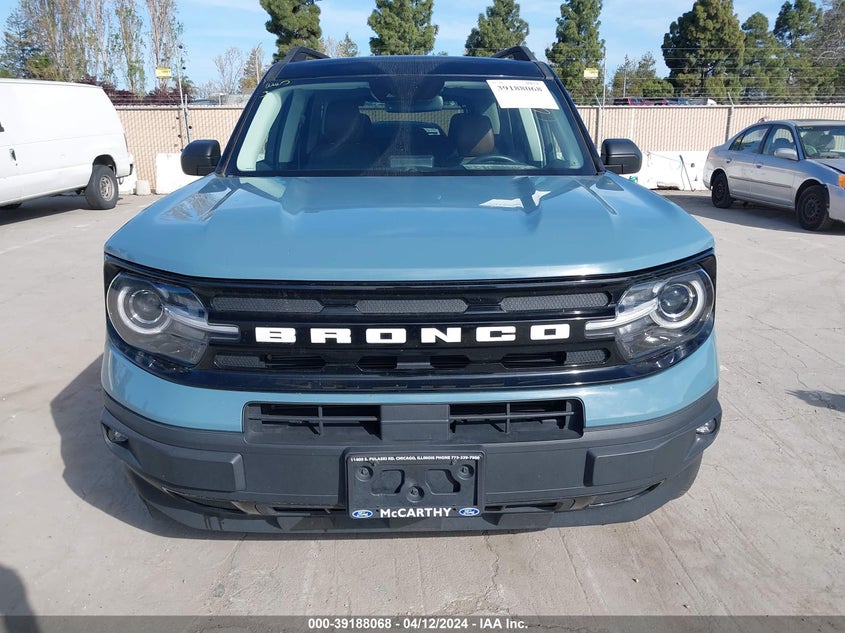 2021 FORD BRONCO SPORT VIN 3FMCR9C64MRA29073 COPART salvage auction — Front End, Clear (California), sold $14,650 on 2024-04-22 (photo 6)