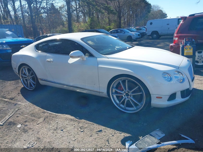 2012 Bentley Continental gt VIN SCBFR7ZAXCC071524 COPART salvage auction — Unknown, Other (New York), sold $16,125 on 2024-05-21 (photo 1)