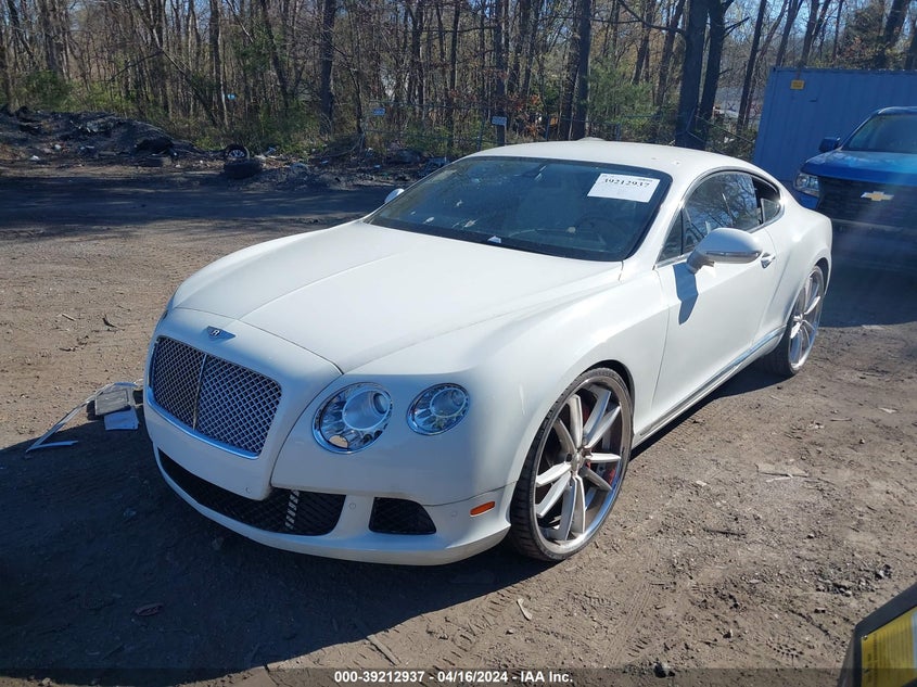 2012 Bentley Continental gt VIN SCBFR7ZAXCC071524 COPART salvage auction — Unknown, Other (New York), sold $16,125 on 2024-05-21 (photo 2)