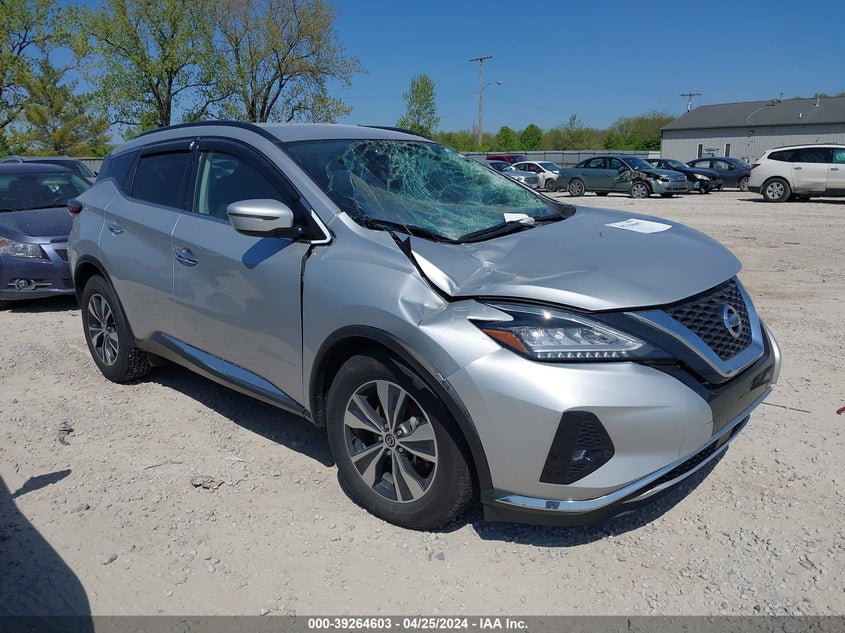 2021 Nissan Murano VIN 5N1AZ2BJ8MC129020 COPART salvage auction — Storm Damage, Salvage (Ohio), sold $5,000 on 2024-06-12 (photo 1)