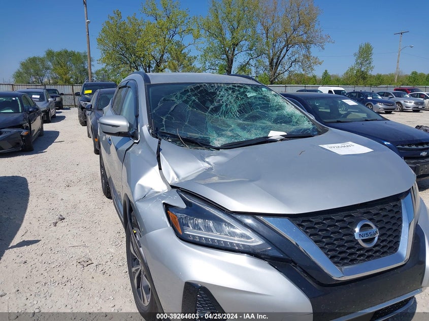 2021 Nissan Murano VIN 5N1AZ2BJ8MC129020 COPART salvage auction — Storm Damage, Salvage (Ohio), sold $5,000 on 2024-06-12 (photo 6)