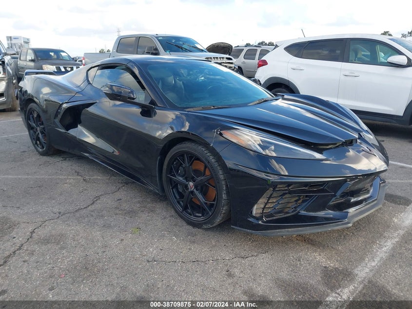 2021 Chevrolet Corvette VIN 1G1YB2D46M5106587 COPART salvage auction — All Over, Other (California), sold $38,475 on 2024-02-15 (photo 1)