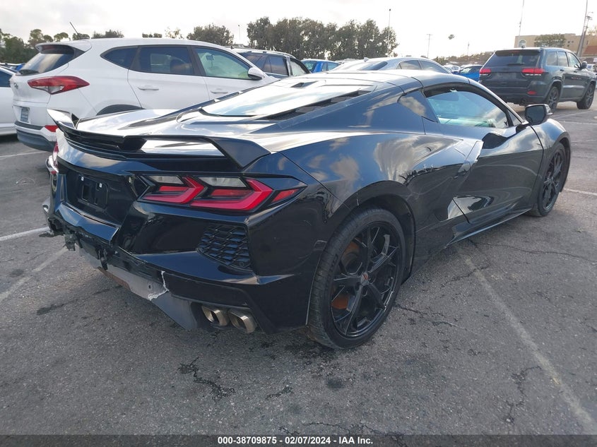 2021 Chevrolet Corvette VIN 1G1YB2D46M5106587 COPART salvage auction — All Over, Other (California), sold $38,475 on 2024-02-15 (photo 4)