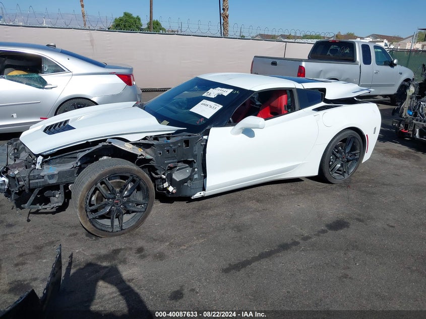 2019 Chevrolet Corvette Stingray VIN 1G1YB2D75K5100805 COPART salvage auction — Front & Rear, Salvage (Nevada), sold $18,400 on 2024-11-11 (photo 2)
