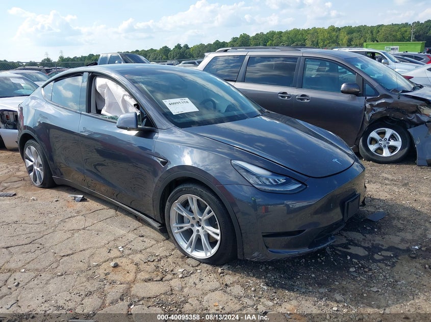 2021 Tesla Model y VIN 5YJYGDEE9MF077368 COPART salvage auction — Front End, Salvage (Georgia), sold $12,450 on 2024-10-20 (photo 1)