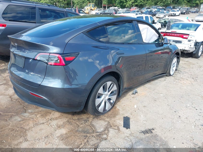 2021 Tesla Model y VIN 5YJYGDEE9MF077368 COPART salvage auction — Front End, Salvage (Georgia), sold $12,450 on 2024-10-20 (photo 4)