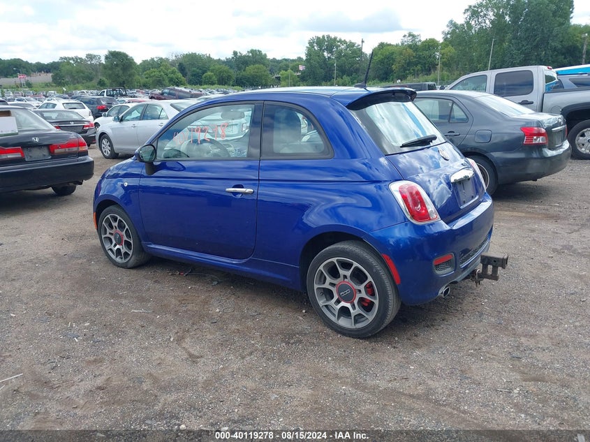 2014 FIAT 500 VIN 3C3CFFBR2ET205618 COPART salvage auction — Right Front, Other (Minnesota), sold $1,725 on 2024-09-18 (photo 3)