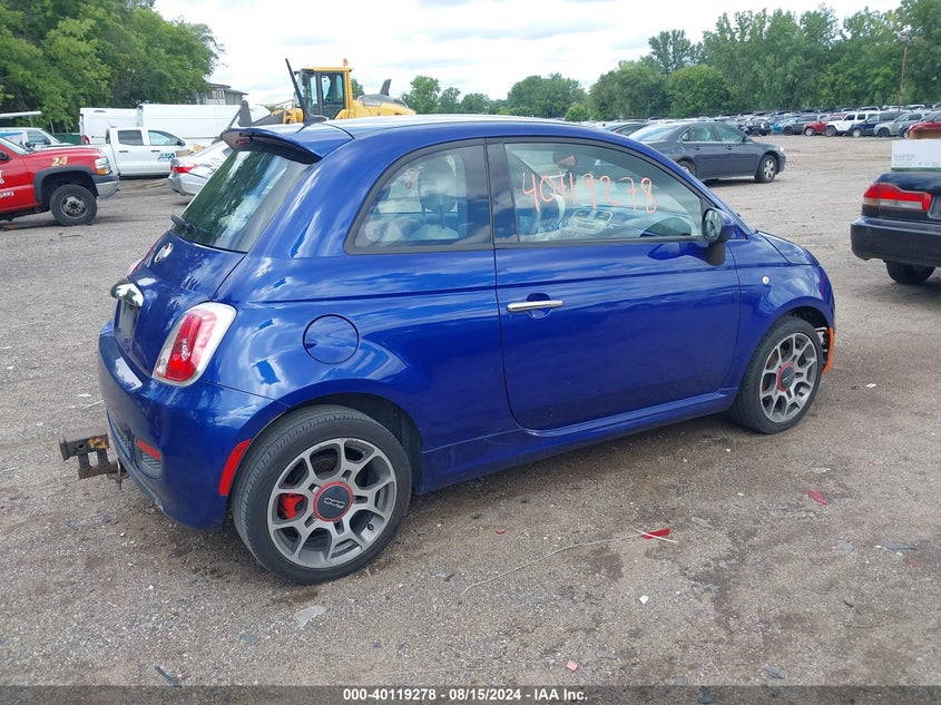 2014 FIAT 500 VIN 3C3CFFBR2ET205618 COPART salvage auction — Right Front, Other (Minnesota), sold $1,725 on 2024-09-18 (photo 4)