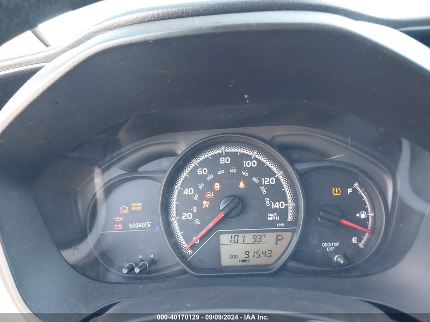 2017 Toyota Yaris VIN VNKJTUD33HA076364 IAAI salvage auction — FRONT END, Salvage Title, sold $700 on 2026-07-30 (photo 7)