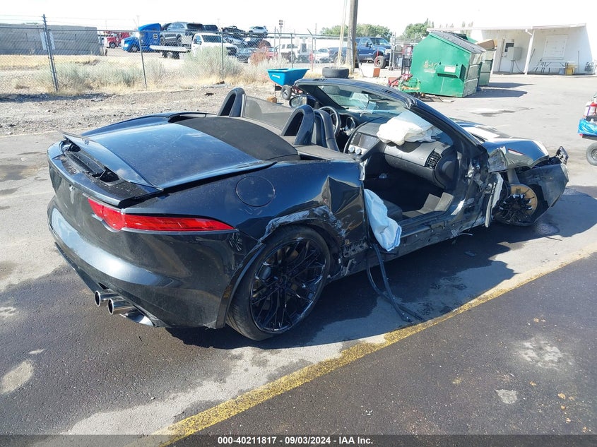 2014 Jaguar F-type VIN SAJWA6GL6EMK07553 COPART salvage auction — Right Side, Salvage (Utah), sold $6,200 on 2024-11-07 (photo 4)