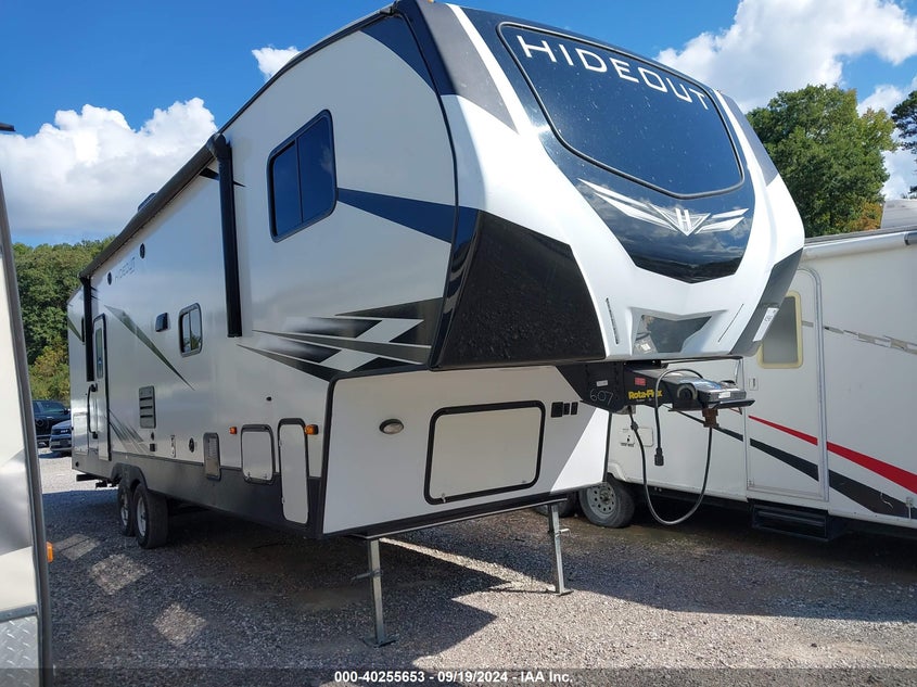 2021 Keystone Travel trlr VIN 4YDF30123M7240607 IAAI salvage auction — WATER/FLOOD, Salvage Title, sold $7,750 on 2026-07-15 (photo 1)