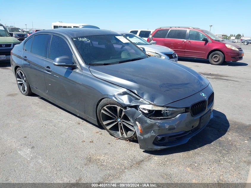 2018 BMW 330i VIN WBA8D9G54JNU67582 IAAI salvage auction — RIGHT FRONT, Salvage (California), sold $3,525 on 2026-08-12 (photo 1)