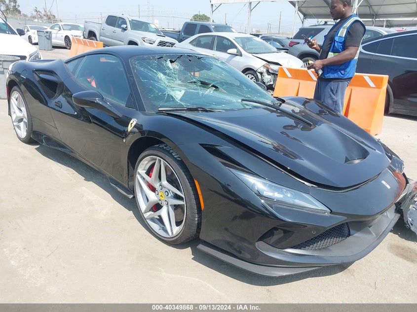 2021 Ferrari F8 Tributo VIN ZFF92LLA0M0264687 COPART salvage auction — Front End, Other (California), sold $139,500 on 2024-11-20 (photo 1)