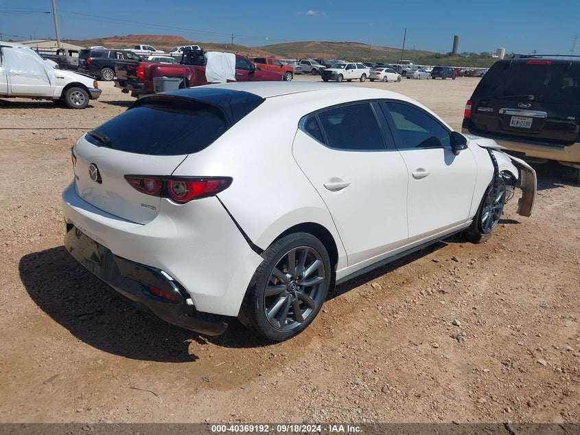 2022 Mazda 3 VIN JM1BPAKL3N1512256 COPART salvage auction — Front & Rear, Clear (Texas), sold $2,750 on 2024-12-19 (photo 4)