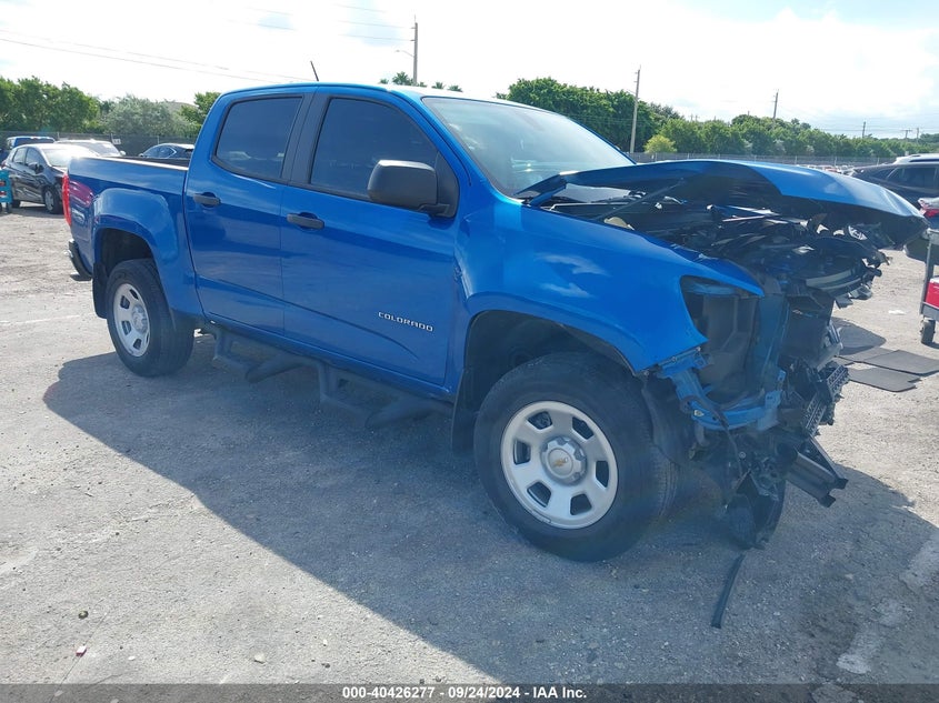 2021 Chevrolet Colorado VIN 1GCGSBEA8M1194900 IAAI salvage auction — FRONT END, Rebuildable (Florida), sold $2,225 on 2026-07-26 (photo 1)