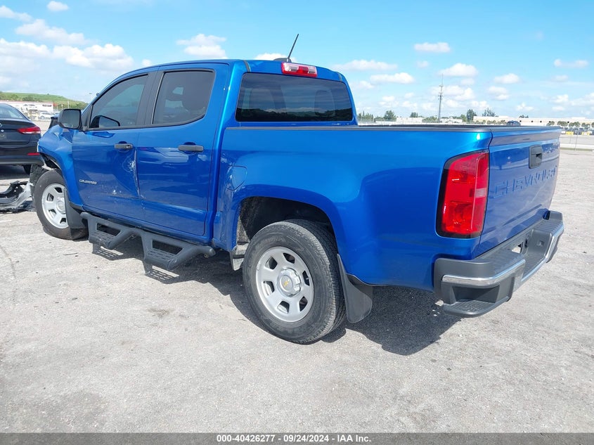 2021 Chevrolet Colorado VIN 1GCGSBEA8M1194900 IAAI salvage auction — FRONT END, Rebuildable (Florida), sold $2,225 on 2026-07-26 (photo 3)