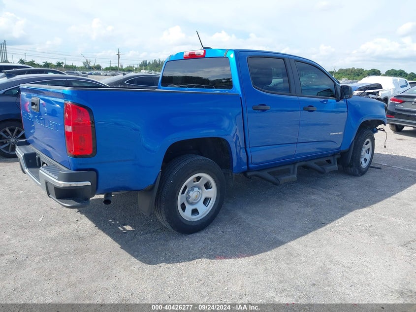 2021 Chevrolet Colorado VIN 1GCGSBEA8M1194900 IAAI salvage auction — FRONT END, Rebuildable (Florida), sold $2,225 on 2026-07-26 (photo 4)