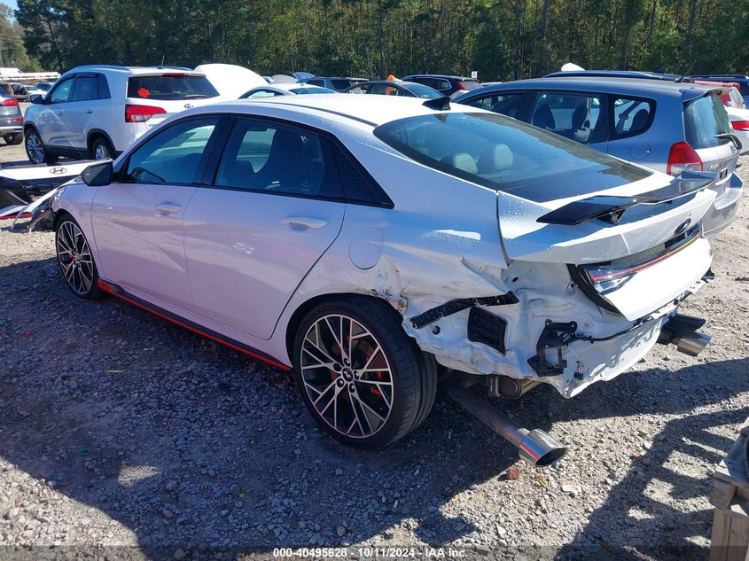 2023 Hyundai Elantra n VIN KMHLW4AK6PU012705 IAAI salvage auction — LEFT REAR, Salvage Title, sold $7,050 on 2026-09-02 (photo 3)