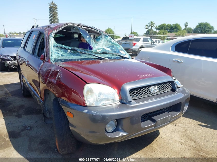 2002 Hyundai Santa fe VIN KM8SC13DX2U177456 IAAI salvage auction — LEFT & RIGHT, Non-Repairable (California), sold $300 on 2026-07-07 (photo 1)