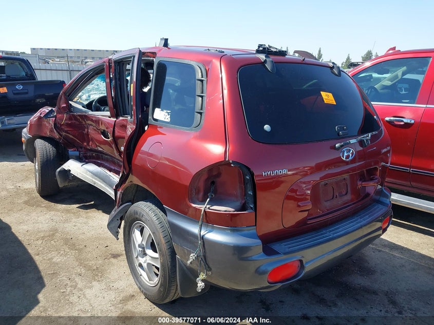2002 Hyundai Santa fe VIN KM8SC13DX2U177456 IAAI salvage auction — LEFT & RIGHT, Non-Repairable (California), sold $300 on 2026-07-07 (photo 3)