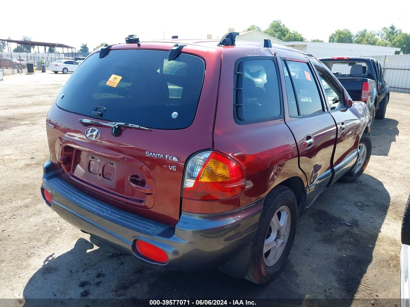 2002 Hyundai Santa fe VIN KM8SC13DX2U177456 IAAI salvage auction — LEFT & RIGHT, Non-Repairable (California), sold $300 on 2026-07-07 (photo 4)