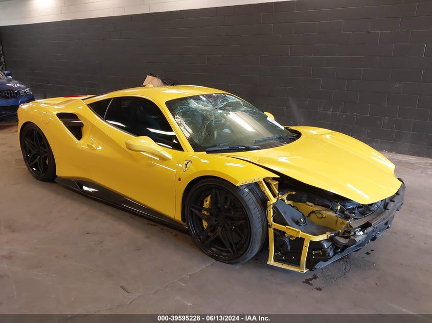 2017 Ferrari 488 gtb VIN ZFF79ALA1H0224115 COPART salvage auction — Front End, Salvage (New York), sold $106,500 on 2025-03-11 (photo 1)