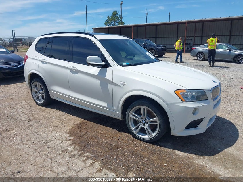 2014 BMW X3 VIN 5UXWX9C57E0D09880 IAAI salvage auction — LEFT FRONT, Salvage (Mississippi), sold $2,250 on 2026-07-25 (photo 1)