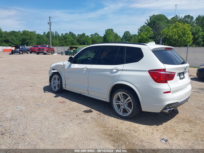 2014 BMW X3 VIN 5UXWX9C57E0D09880 IAAI salvage auction — LEFT FRONT, Salvage (Mississippi), sold $2,250 on 2026-07-25 (photo 3)