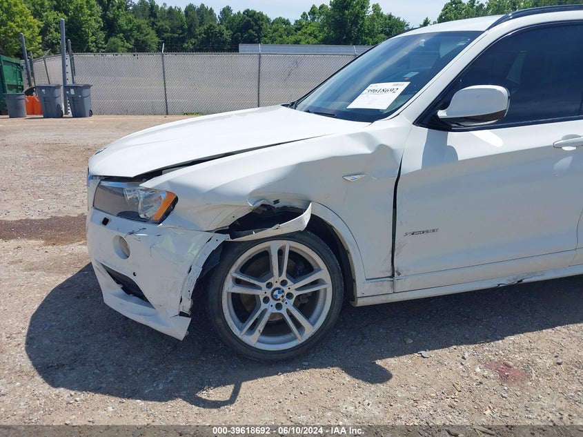 2014 BMW X3 VIN 5UXWX9C57E0D09880 IAAI salvage auction — LEFT FRONT, Salvage (Mississippi), sold $2,250 on 2026-07-25 (photo 6)
