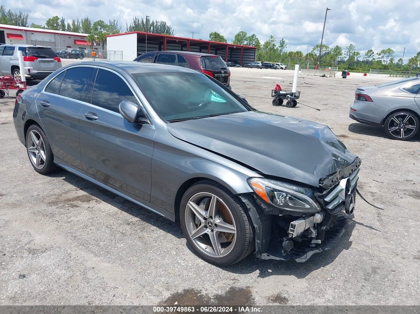 2018 MERCEDES-BENZ C 300 VIN 55SWF4JB0JU250663 — COPART salvage auction photo