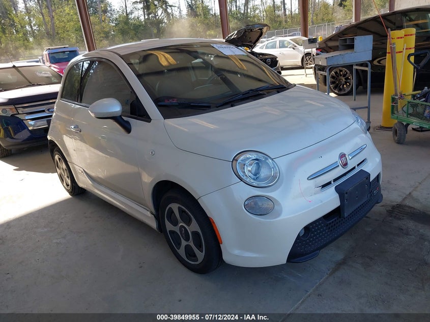 2016 Fiat 500 VIN 3C3CFFGE1GT229286 COPART salvage auction — Front & Rear, Bill of Sale (Washington), sold $1,500 on 2024-08-07 (photo 1)