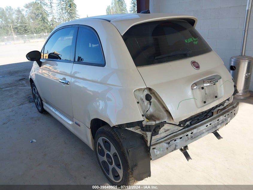 2016 Fiat 500 VIN 3C3CFFGE1GT229286 COPART salvage auction — Front & Rear, Bill of Sale (Washington), sold $1,500 on 2024-08-07 (photo 3)