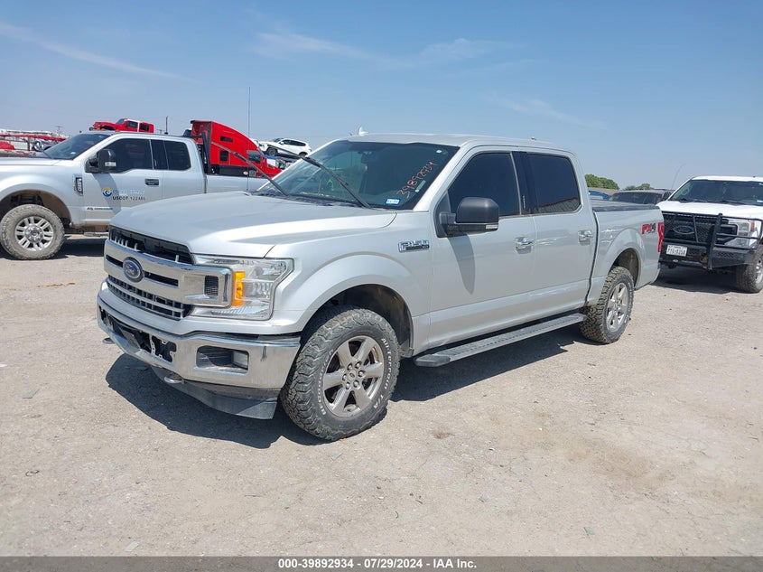 2018 Ford F-150 VIN 1FTEW1EG6JKC22936 COPART salvage auction — Front End, Clear (Texas), sold $10,375 on 2024-08-08 (photo 2)
