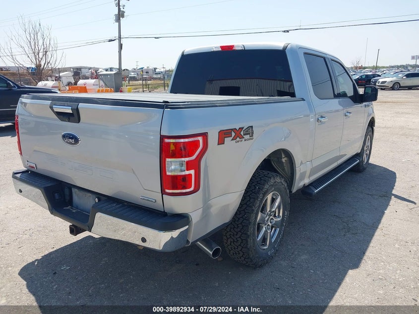 2018 Ford F-150 VIN 1FTEW1EG6JKC22936 COPART salvage auction — Front End, Clear (Texas), sold $10,375 on 2024-08-08 (photo 4)