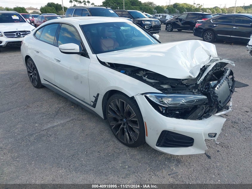 2022 BMW 430I GRAN COUPE VIN WBA63AV01NFL97879 — COPART salvage auction photo