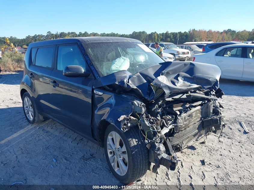 2016 Kia Soul VIN KNDJP3A59G7337151 IAAI salvage auction — FRONT END, Salvage Title, sold $250 on 2026-07-14 (photo 1)
