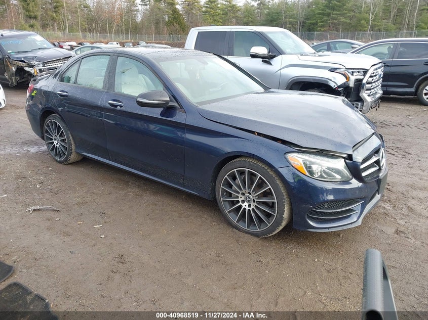 2018 MERCEDES-BENZ C 300 VIN WDDWF4KB3JR403181 — COPART salvage auction photo