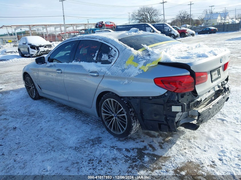 2018 BMW 530E VIN WBAJA9C5XJB251317 COPART salvage auction — Rear, Salvage (New York), sold $9,700 on 2025-01-15 (photo 3)
