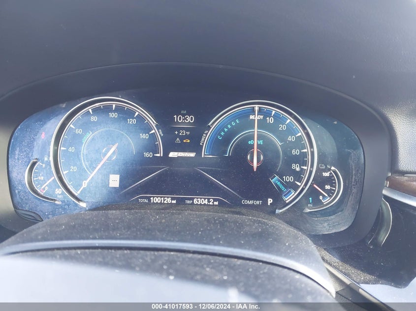 2018 BMW 530E VIN WBAJA9C5XJB251317 COPART salvage auction — Rear, Salvage (New York), sold $9,700 on 2025-01-15 (photo 7)